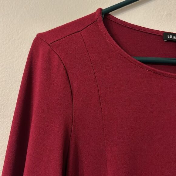 Eileen Fisher Women’s long sleeve crew neck viscose stretch top blouse tunic Med - Picture 4 of 9